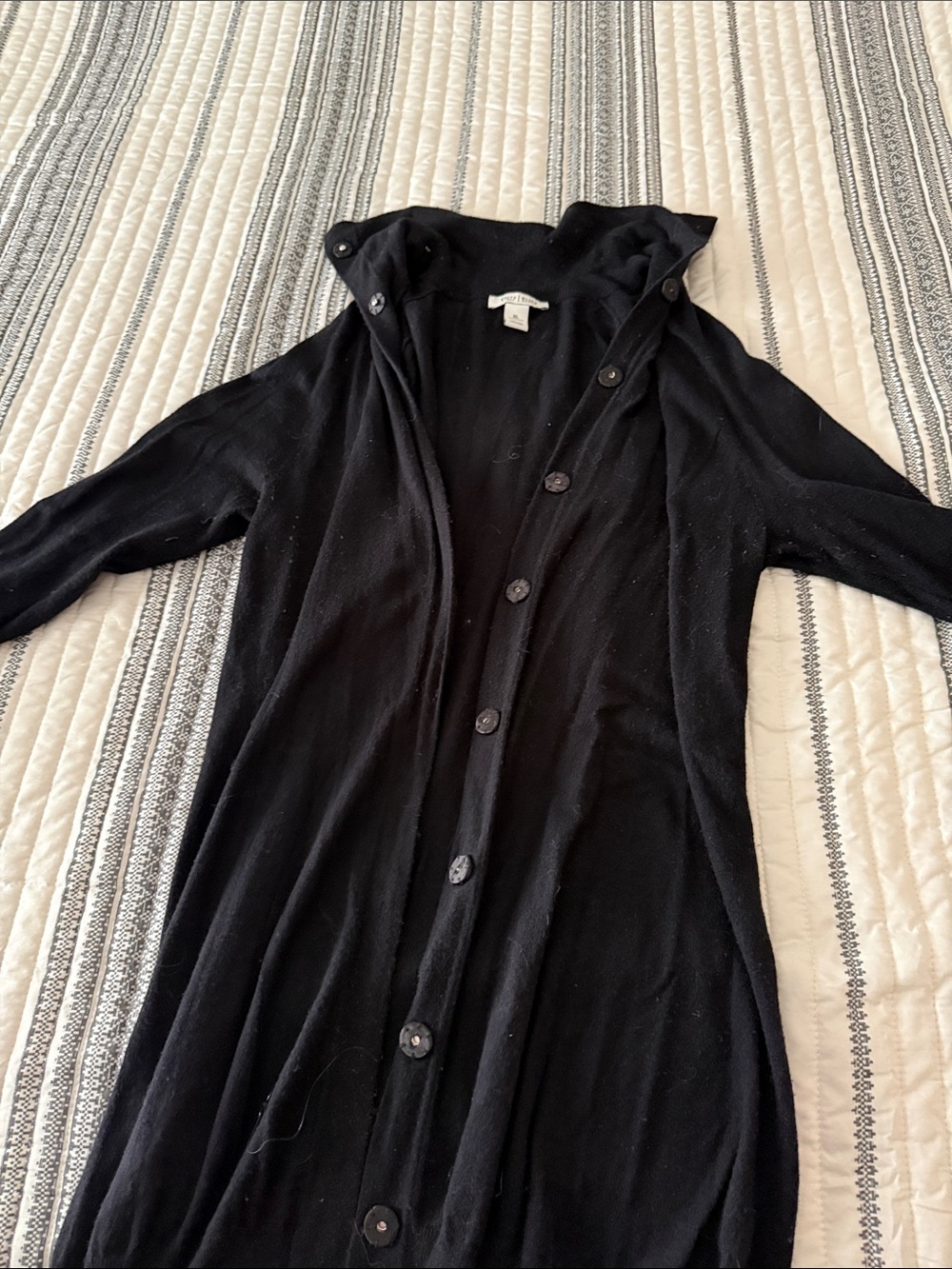 White House Black Market Black Cardigan Sweater with Buttons
